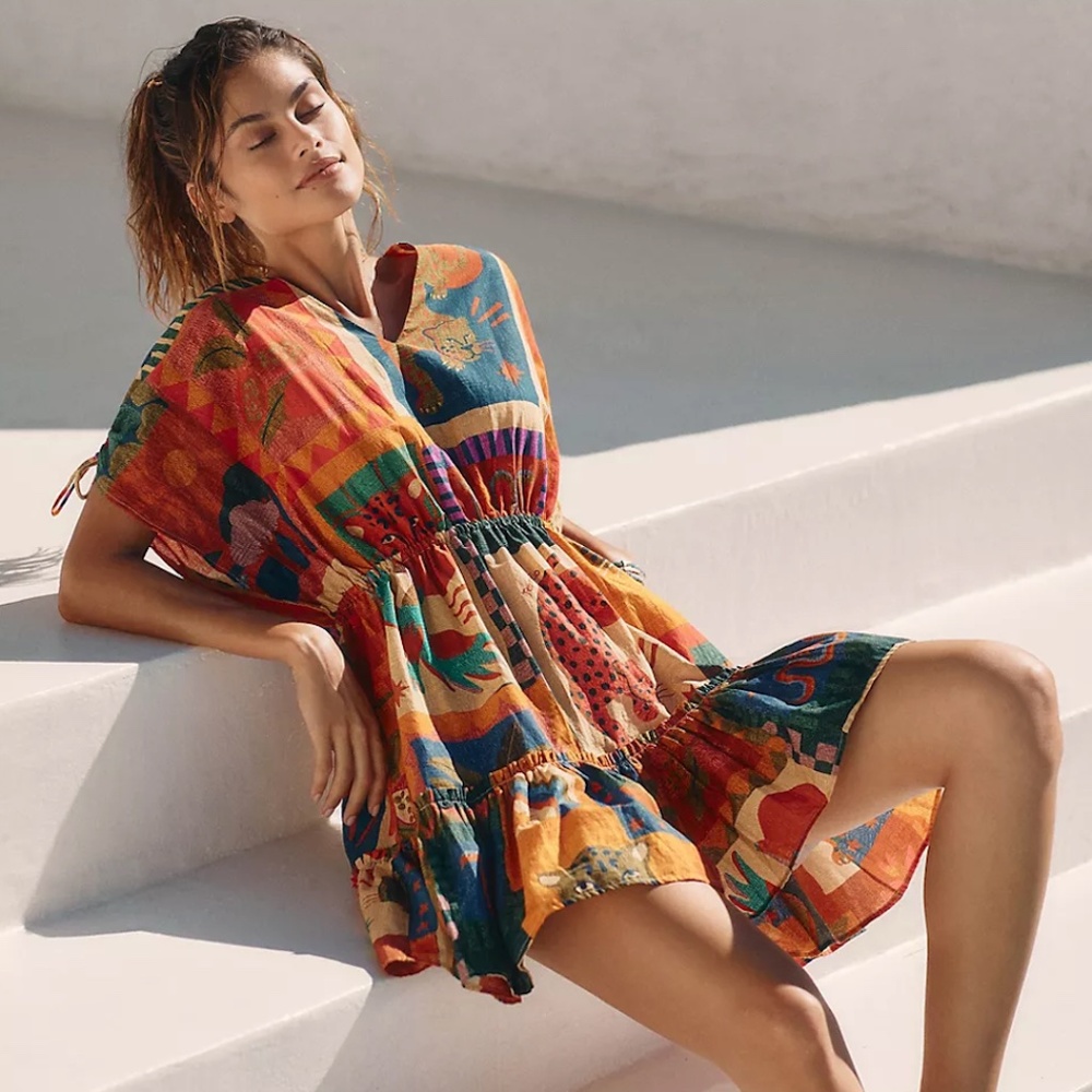 NEW Farm Rio Printed Cover-Up Dress